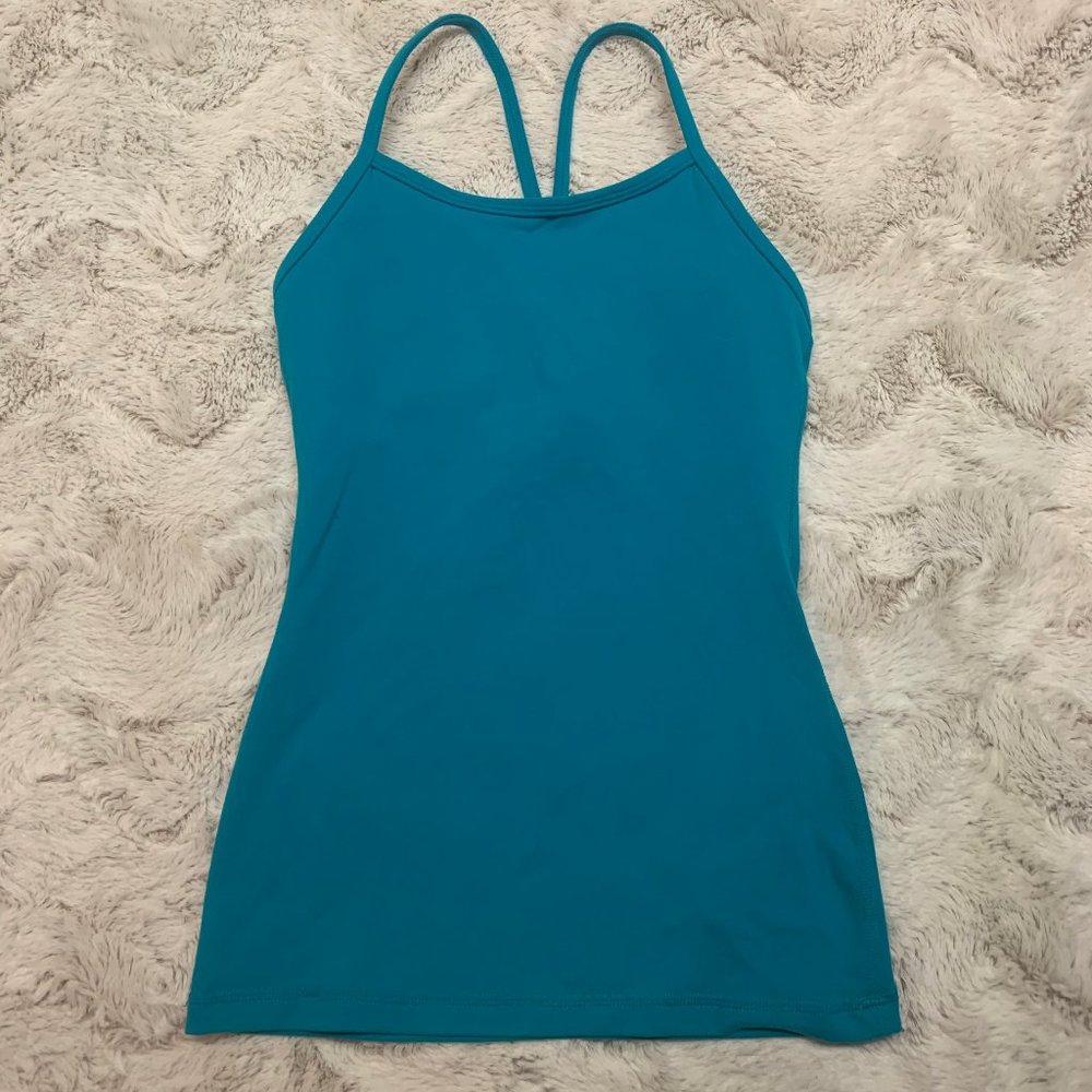Lululemon Teal Power Y Tank Medium